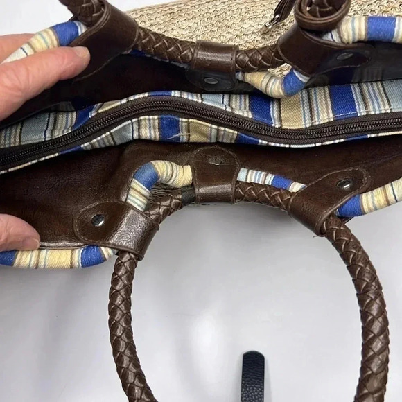 Longaberger Cabana Blue Stripe Purse - Picture 4 of 8